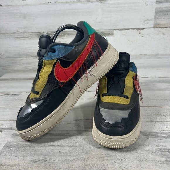 Nike Unisex Air Force 1 Low BHM 2020 Sneakers Grey Track Red CT5534 001 - Picture 5 of 8